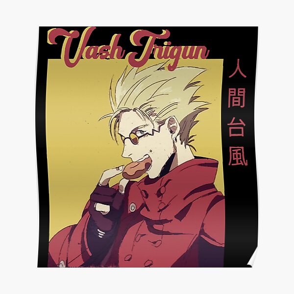 Vash trigun eat cake Poster RB0712 product Offical trigun Merch