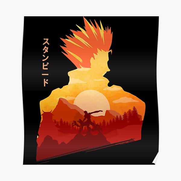 Sunset Vash trigun design Poster RB0712 product Offical trigun Merch